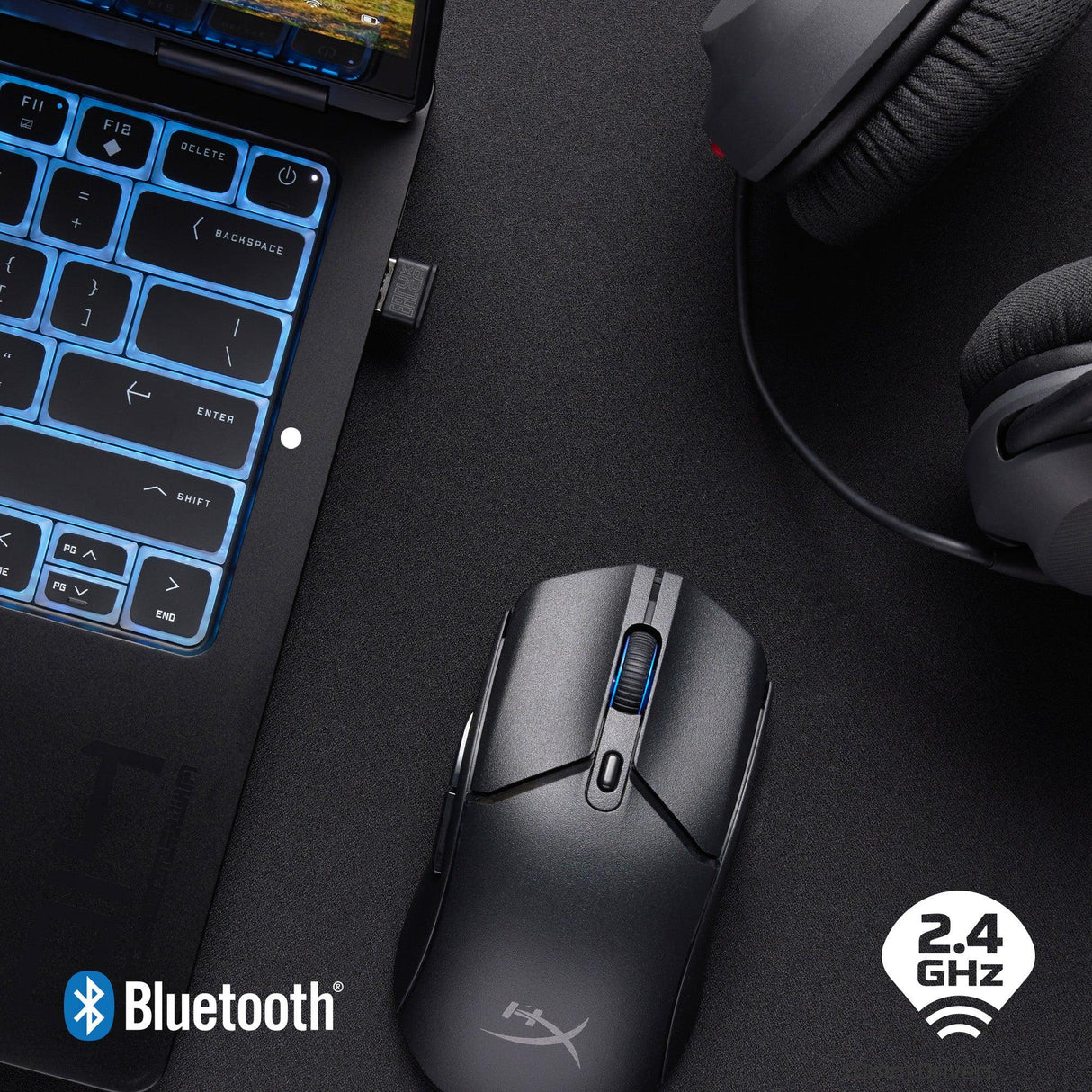 HYPERX PULSEFIRE HASTE 2 CORE – Wireless (Bluetooth + 2.4GHz) / 12000 DPI / Lightweight – Gaming Mouse