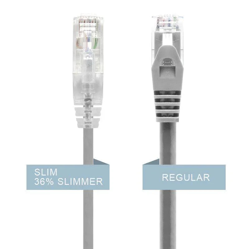 ALOGIC 0.3m Grey Series Alpha Ultra Slim Cat6 Network Cable | UTP | 28AWG (C6S-0.30GRY)