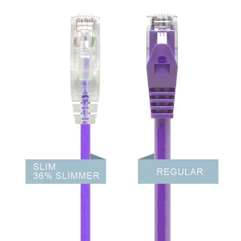 ALOGIC 0.3m Purple Series Alpha Ultra Slim Cat6 Network Cable | UTP | 28AWG (C6S-0.30PUR)