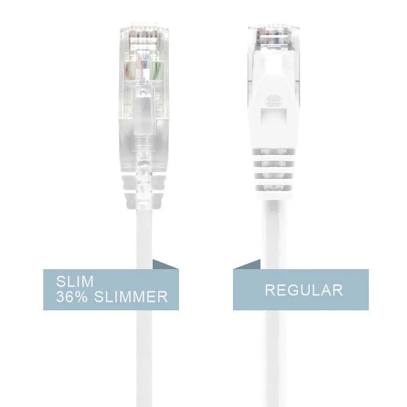 ALOGIC 0.3m White Series Alpha Ultra Slim Cat6 Network Cable | UTP | 28AWG (C6S-0.30WHT)