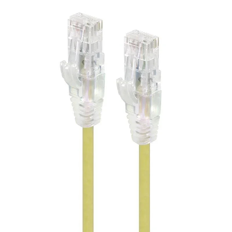ALOGIC 0.3m Yellow Series Alpha Ultra Slim Cat6 Network Cable | UTP | 28AWG (C6S-0.30YEL)