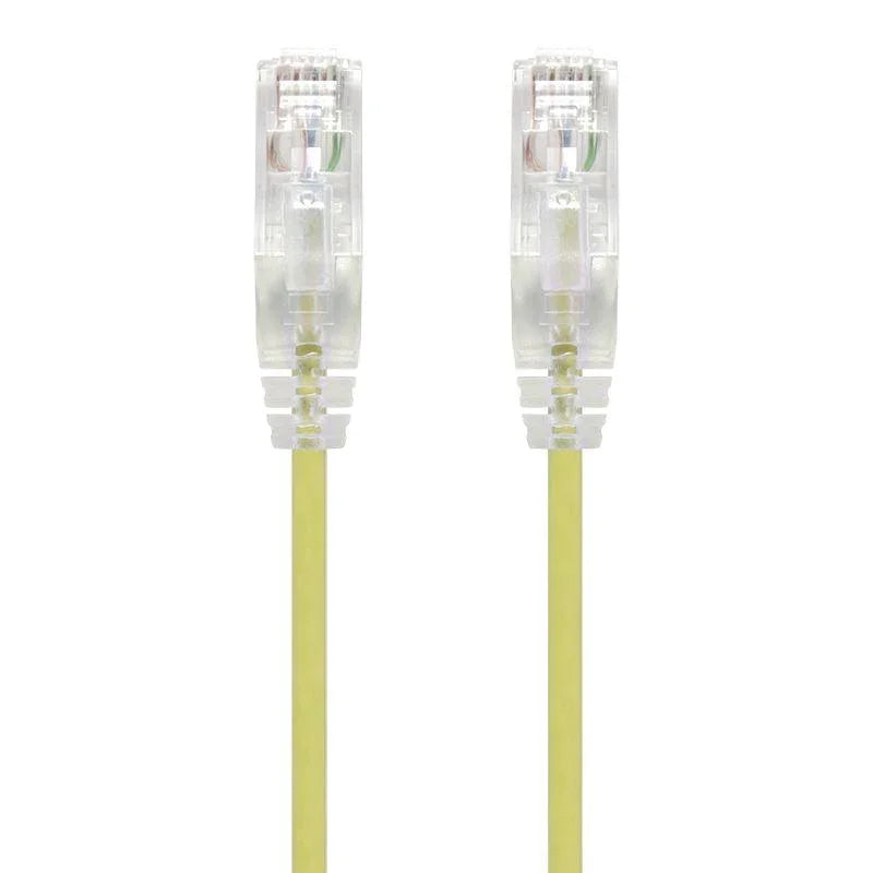 ALOGIC 0.3m Yellow Series Alpha Ultra Slim Cat6 Network Cable | UTP | 28AWG (C6S-0.30YEL)