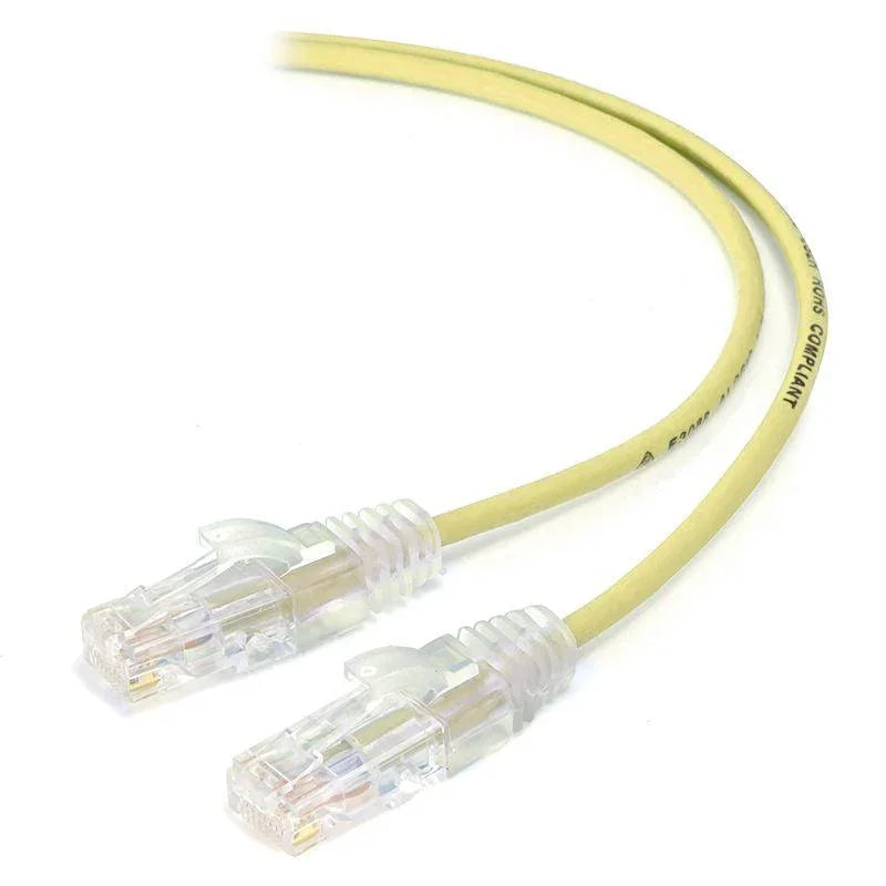 ALOGIC 0.3m Yellow Series Alpha Ultra Slim Cat6 Network Cable | UTP | 28AWG (C6S-0.30YEL)