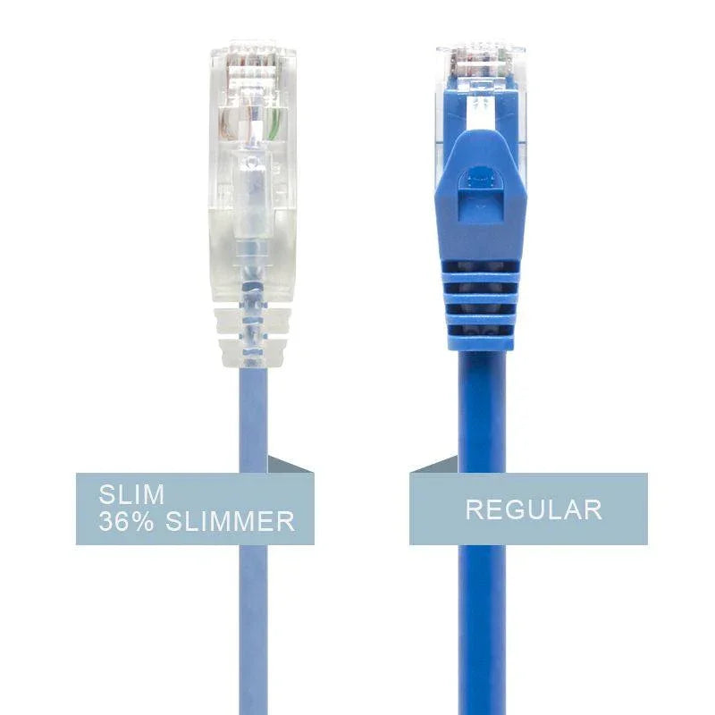 ALOGIC 0.5m Blue Series Alpha Ultra Slim Cat6 Network Cable | UTP | 28AWG (C6S-0.50BLU)