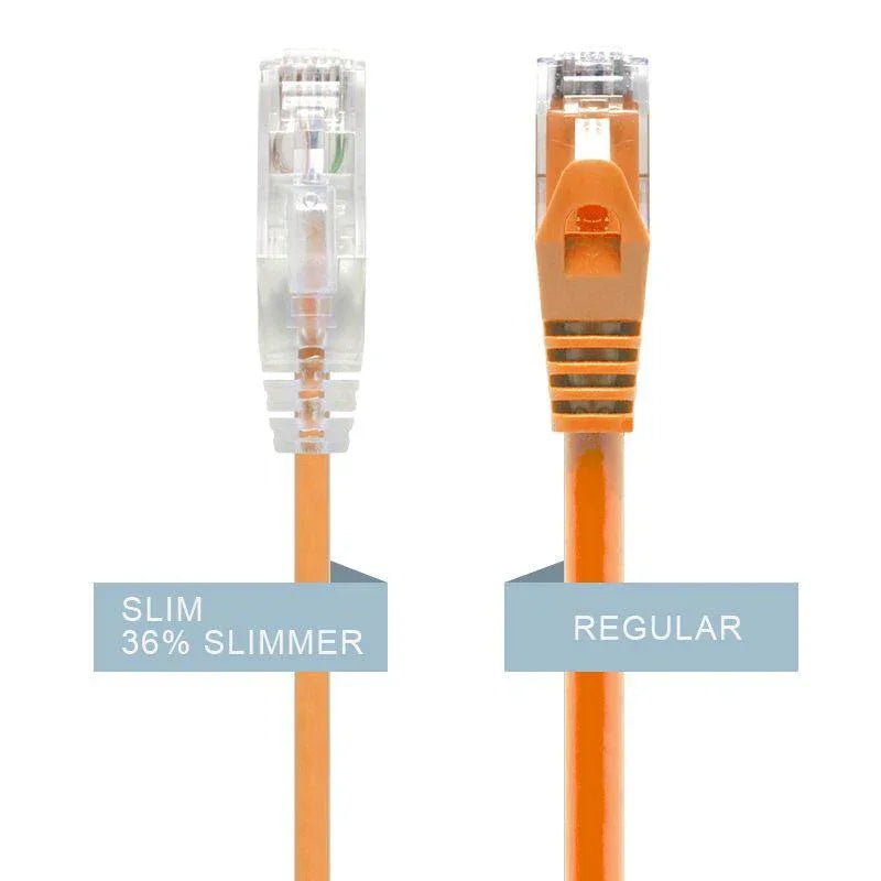 ALOGIC 0.5m Orange Series Alpha Ultra Slim Cat6 Network Cable | UTP | 28AWG (C6S-0.50ORN)