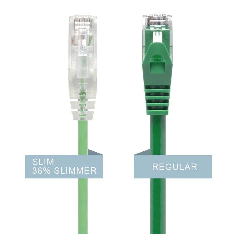ALOGIC 1.5m Green Series Alpha Ultra Slim Cat6 Network Cable | UTP | 28AWG (C6S-1.5GRN)