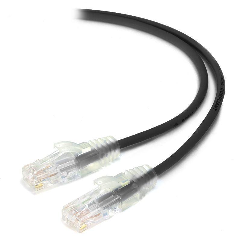ALOGIC 1m Black Series Alpha Ultra Slim Cat6 Network Cable | UTP | 28AWG (C6S-01BLK)