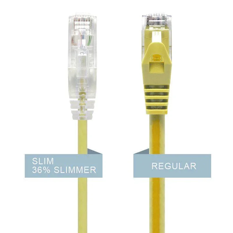 ALOGIC 1m Yellow Series Alpha Ultra Slim Cat6 Network Cable | UTP | 28AWG (C6S-01YEL)