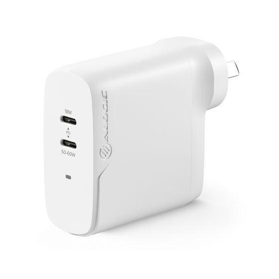ALOGIC 2 USB-C | PD3.0 | max. 68W | GaN | 100-240 VAC | 50~60 Hz | 1.5A Max | 2 m | 66 × 63 × 29.5 mm | 150 g (WCG2X68-ANZ)