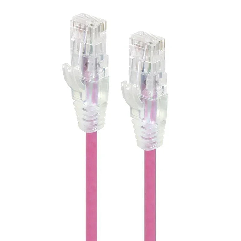 ALOGIC 2m Pink Series Alpha Ultra Slim Cat6 Network Cable | UTP | 28AWG (C6S-02PNK)