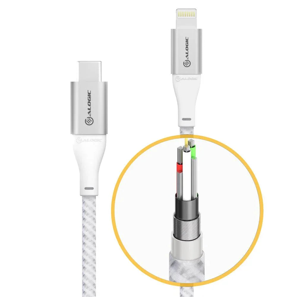 ALOGIC ALOGIC Super Ultra USB-C to Lightning Cable - 1.5m - Silver (ULC8P1.5-SLV)
