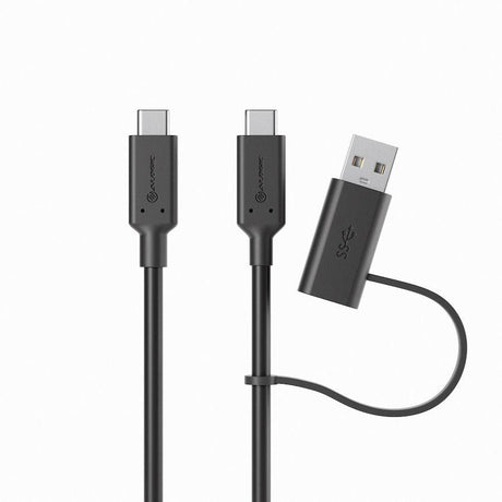 ALOGIC Elements Series USB-C to USB-C Cable with USB-A Adapter - 1.2m - Male-Male - 5A|10Gbps (ELCCA3212-BK)