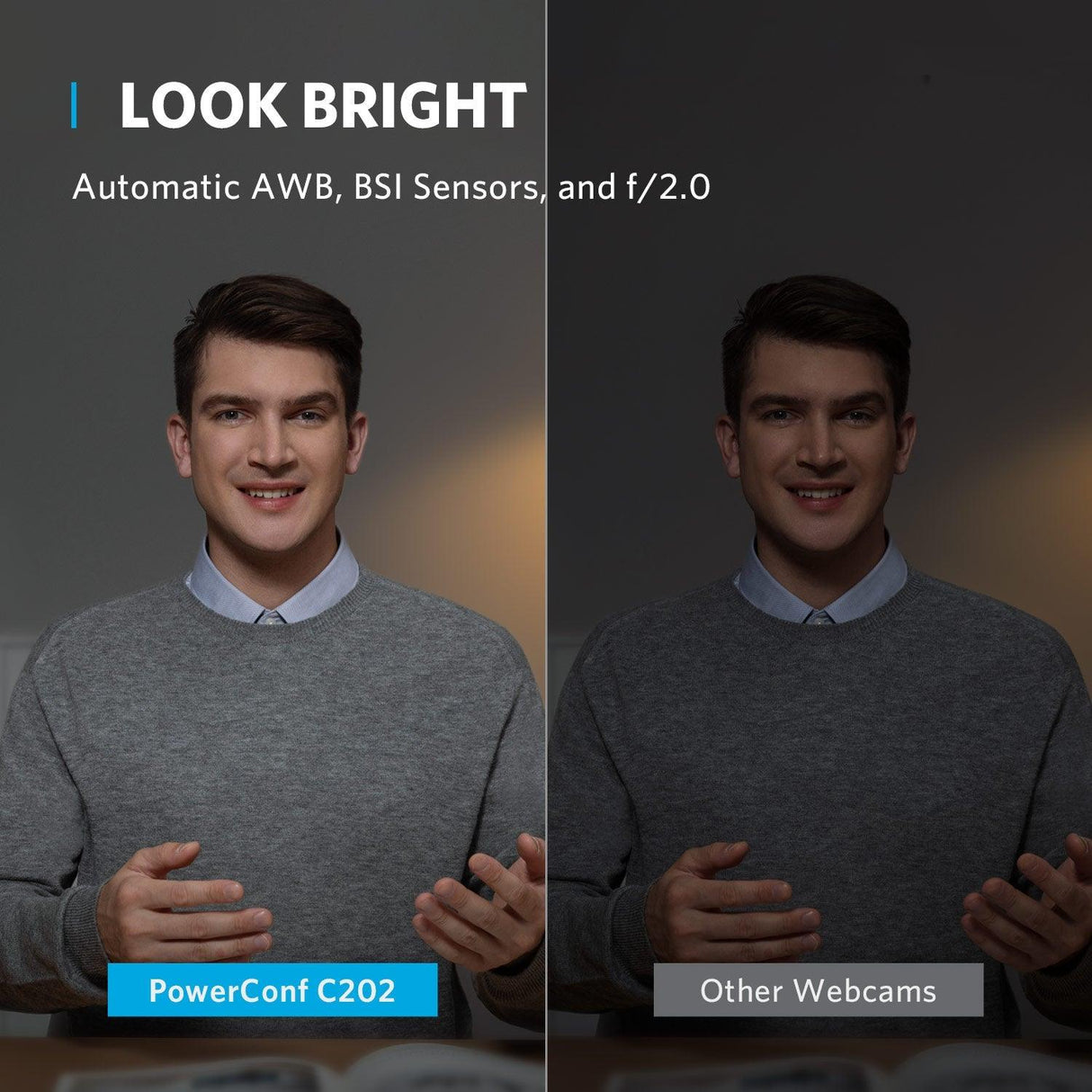 ANKER 2K | Auto Focus | 65° | 78° | 95° | Privacy Cover (A3368Z41)