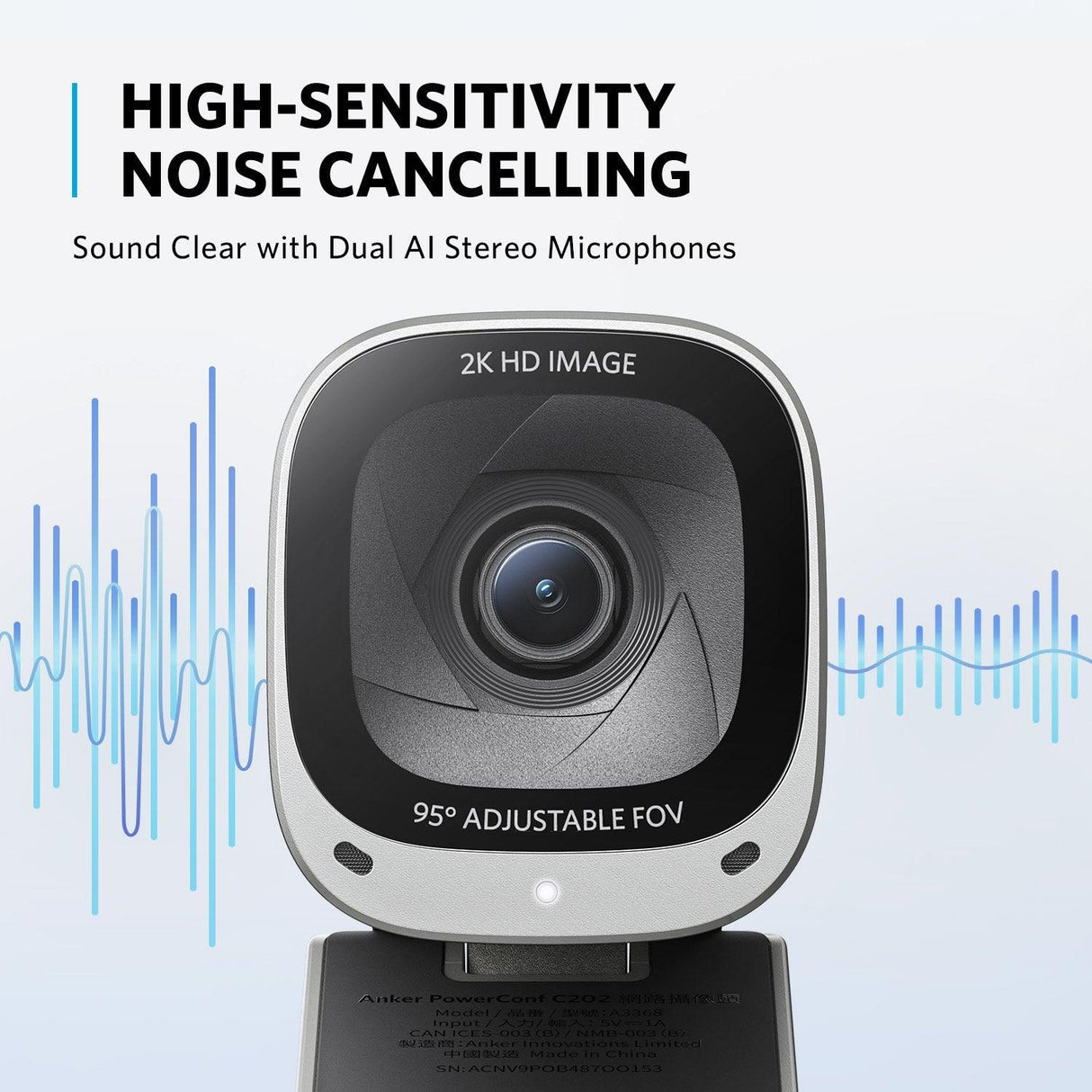 ANKER 2K | Auto Focus | 65° | 78° | 95° | Privacy Cover (A3368Z41)