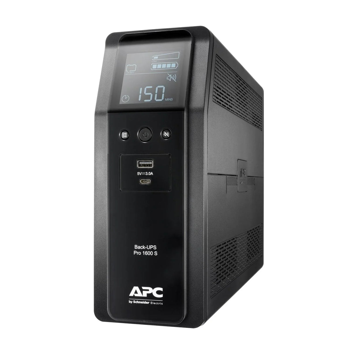 APC 1.6 kVA | 960W | 176-294V | 50|60Hz | 45 dB | 100x368x260mm | 12.1kg | Black (BR1600SI)
