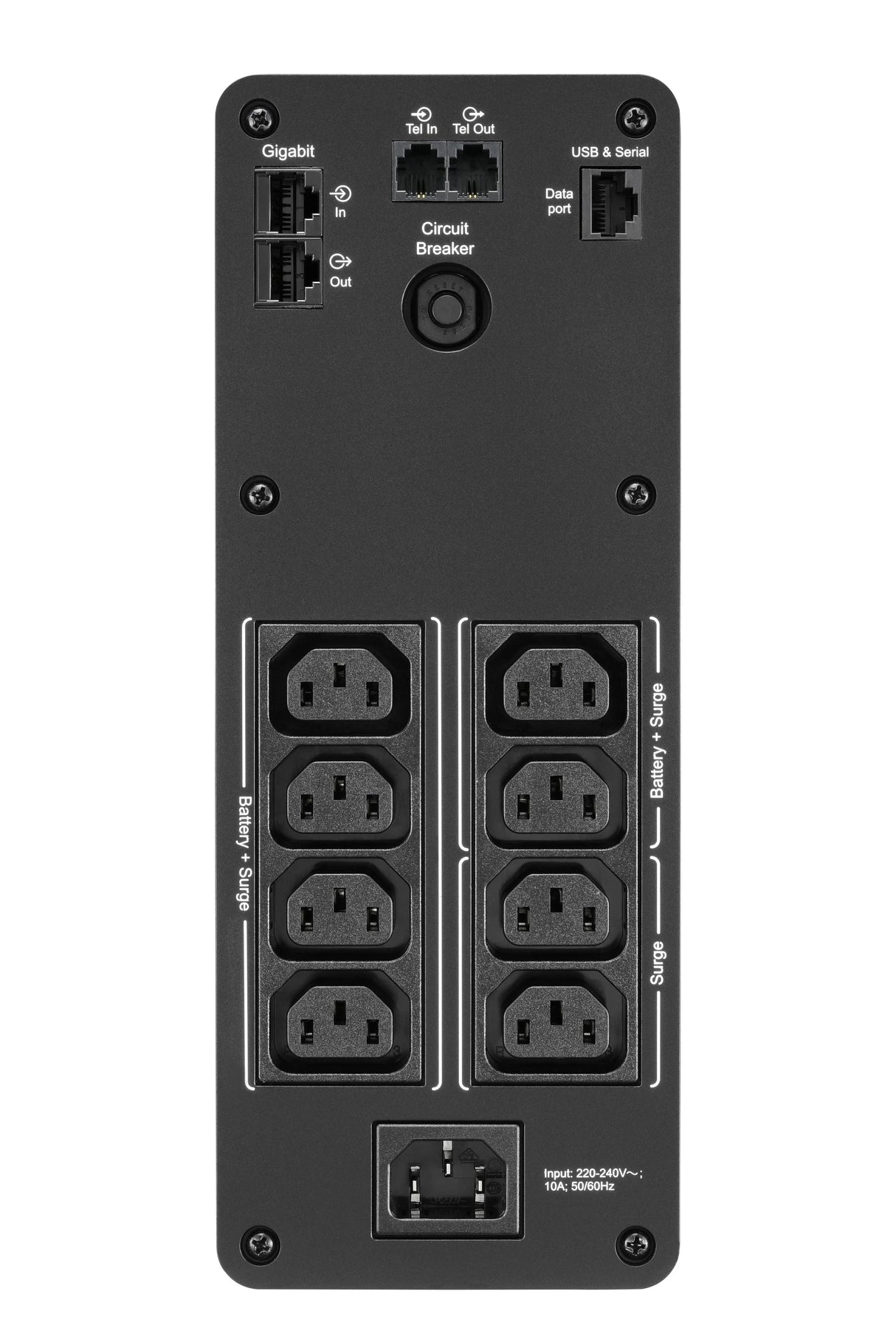 APC 1.6 kVA | 960W | 176-294V | 50|60Hz | 45 dB | 100x368x260mm | 12.1kg | Black (BR1600SI)