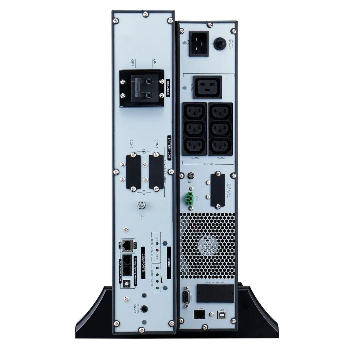 APC 3000 VA | 3700 W | 4U | 6 IEC 60320 C13 | IEC 60320 C19 | IEC 60320 C20 | 50 dBA | IP20 (SRVL3KRILRK)