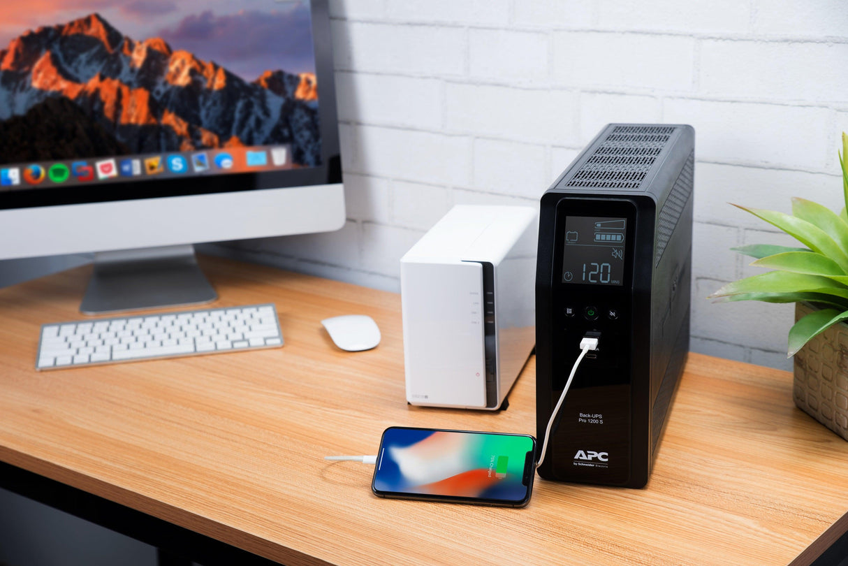 APC APC BACK UPS PRO BR 1200VA uninterruptible power supply (UPS) Line-Interactive 1.2 kVA 720 W 8 AC outlet(s) (BR1200SI)