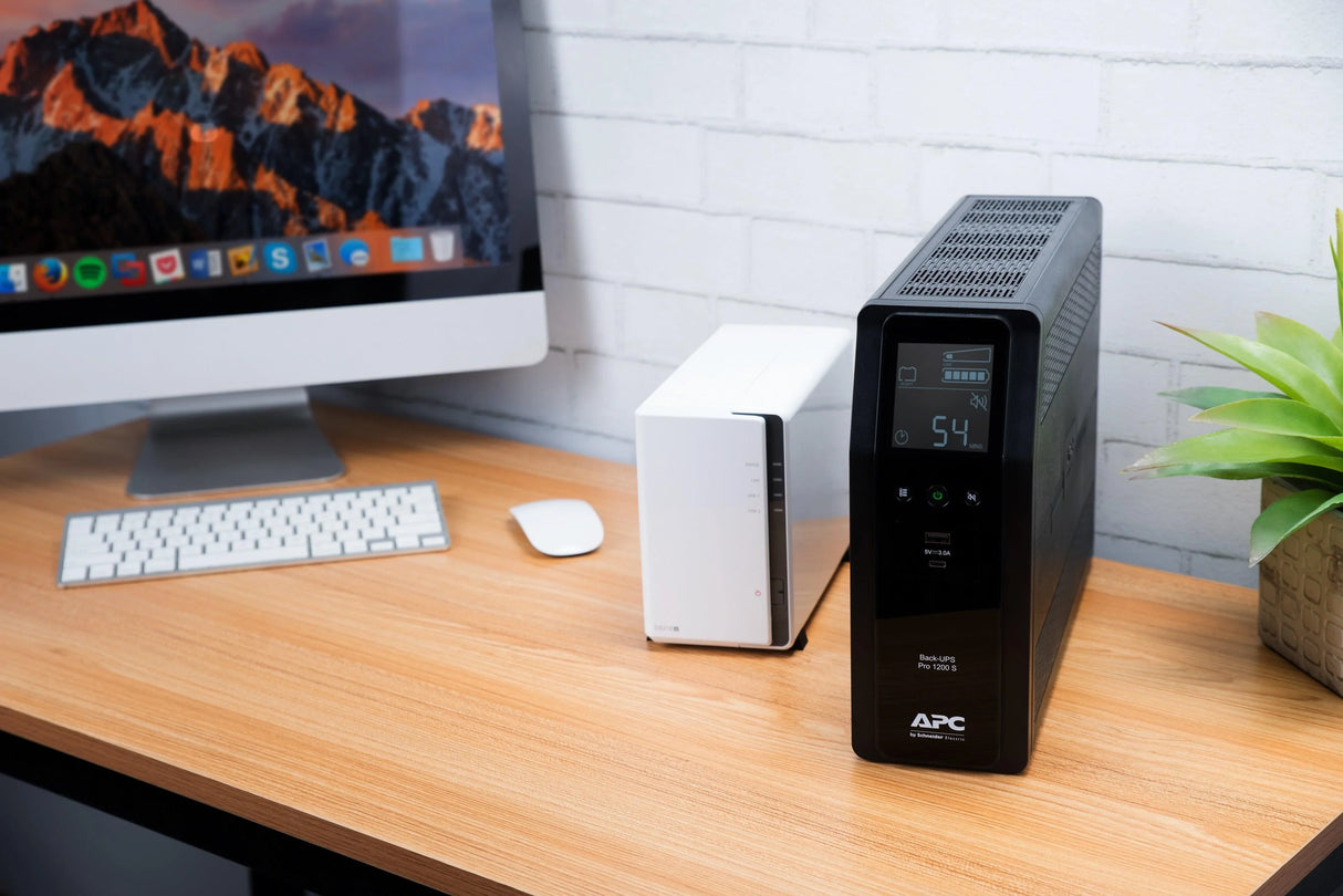 APC APC BACK UPS PRO BR 1200VA uninterruptible power supply (UPS) Line-Interactive 1.2 kVA 720 W 8 AC outlet(s) (BR1200SI)