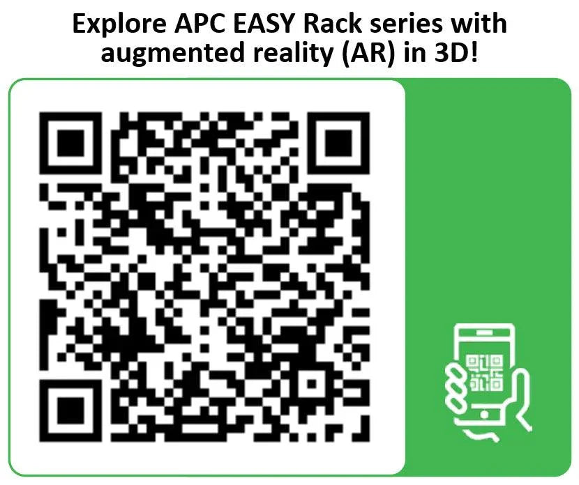 APC APC Easy Rack | 24U | Black | With Roof | Castors | Feet | 4 Brackets | and Side Panels | No Bottom | 1198H x 600W x 800D mm (ER6482)