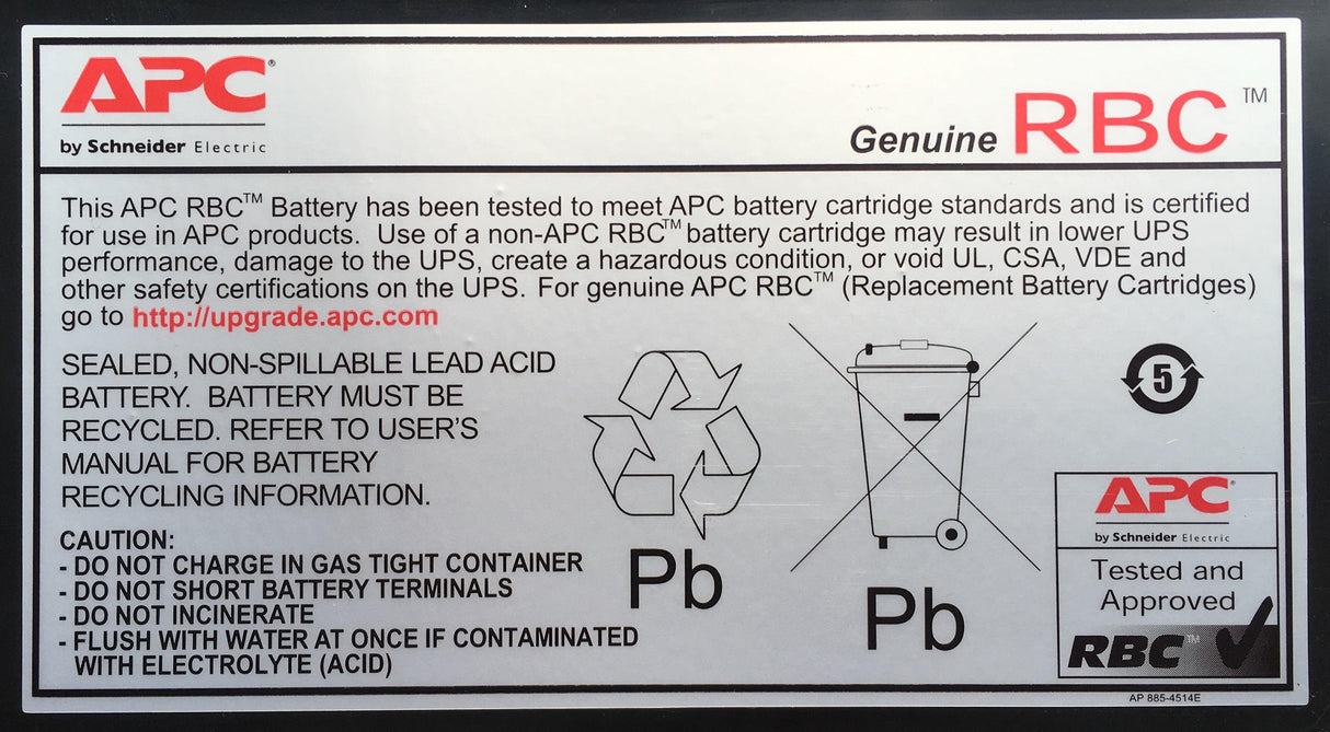 APC APC Replacement Battery Cartridge #12 (RBC12) - TechForGood