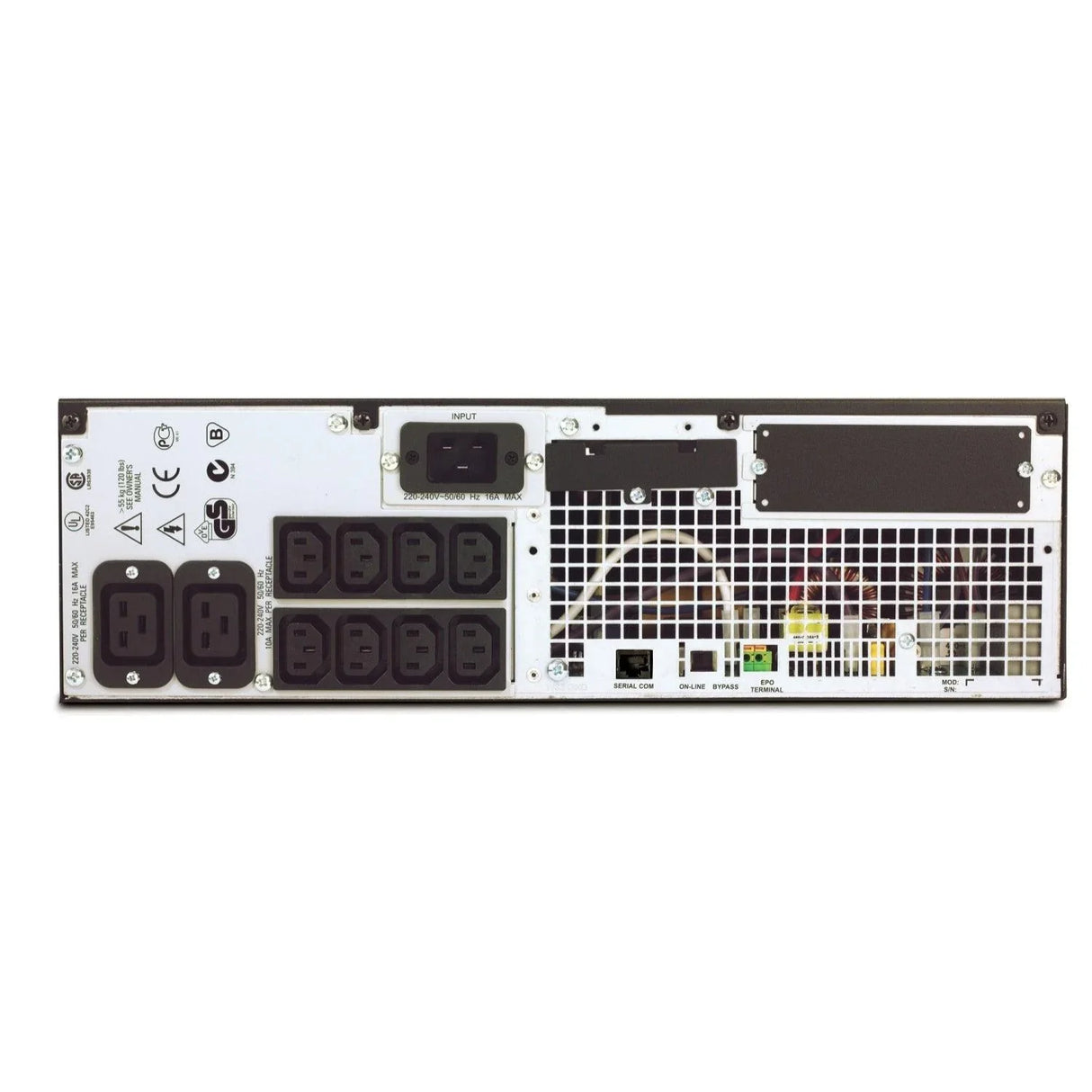 APC APC Smart-UPS RT 3000VA uninterruptible power supply (UPS) Double-conversion (Online) 3 kVA 2100 W 10 AC outlet(s) (SURTD3000XLIM)