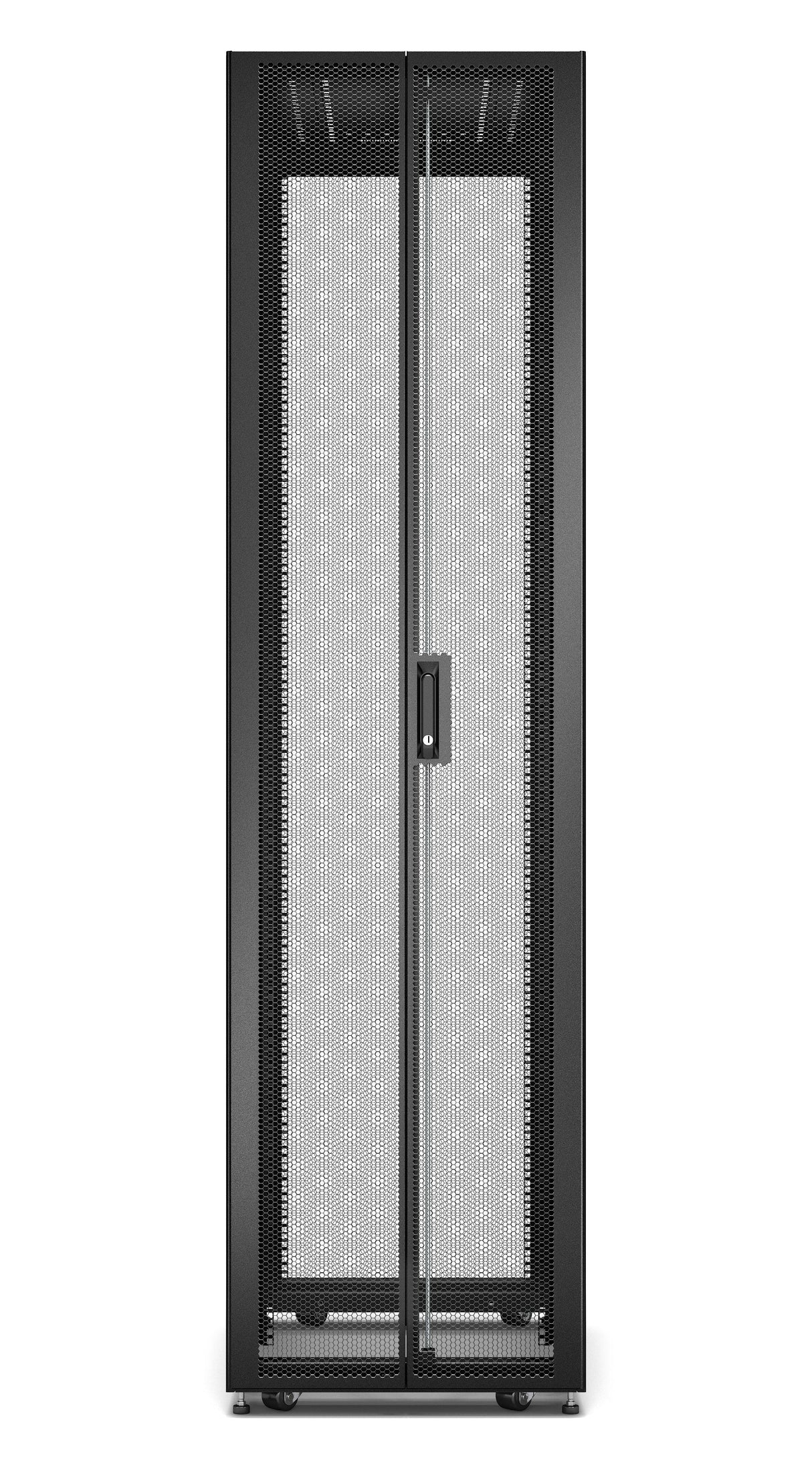 APC Easy Rack 600mm|48U|1000mm with Roof | Side panel |castors |feet and 4 Brackets | No Bottom | black (ER6802)