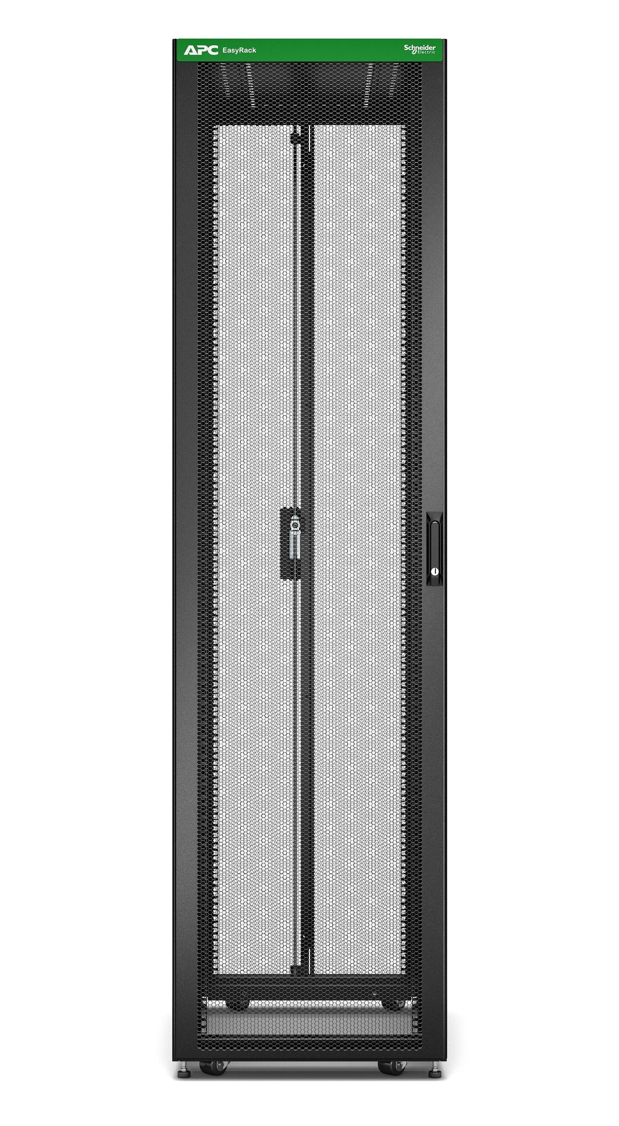 APC Easy Rack 600mm|48U|1000mm with Roof | Side panel |castors |feet and 4 Brackets | No Bottom | black (ER6802)
