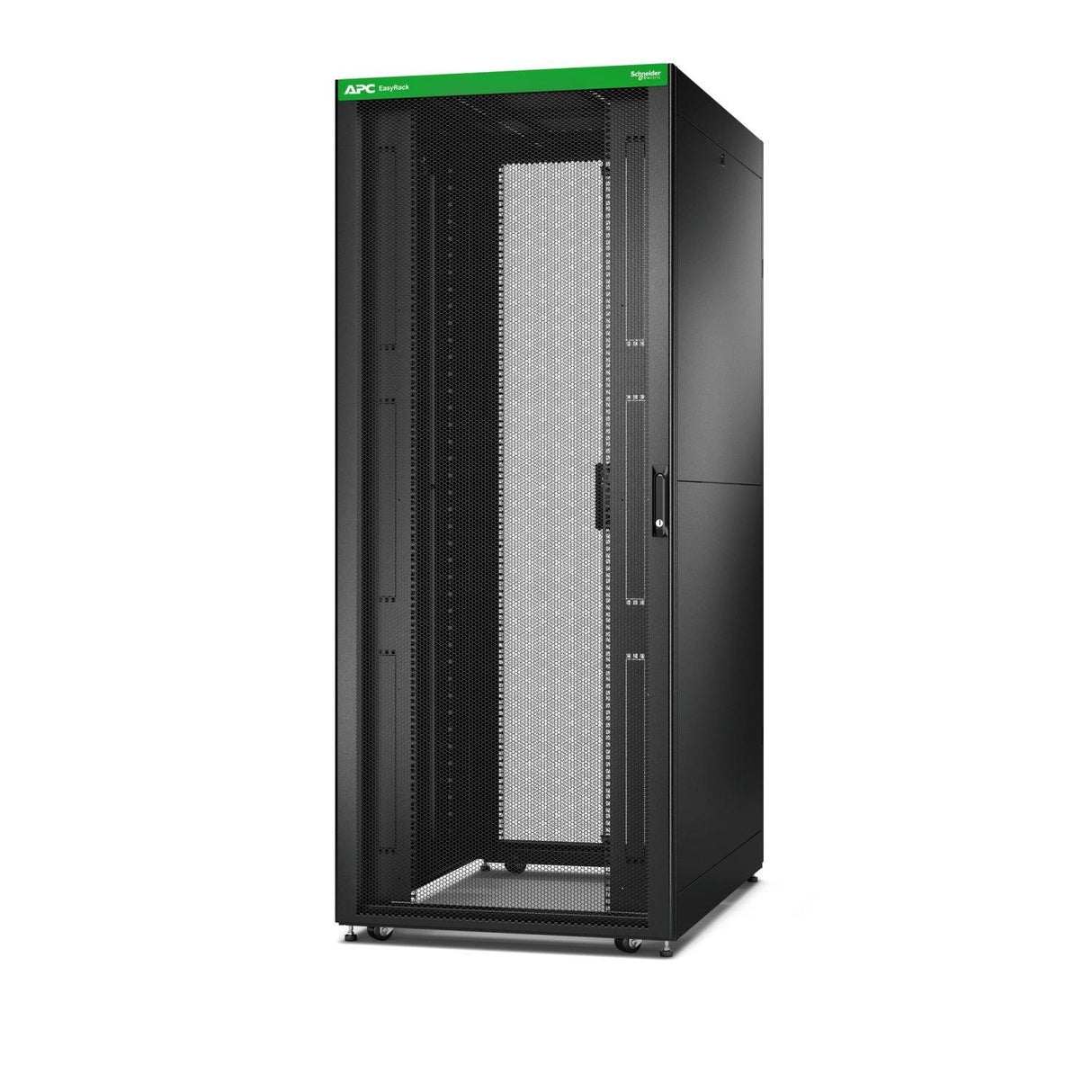 APC Easy Rack 800mm|42U|1100mm with Roof | Side panel |castors |feet and 4 Brackets | No Bottom | black (ER8212)