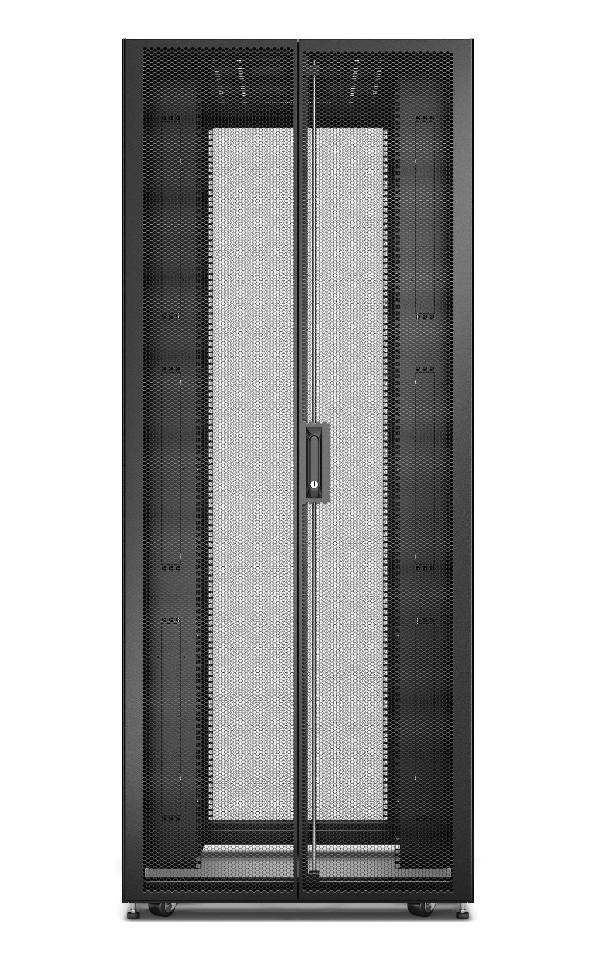 APC Easy Rack 800mm|42U|1100mm with Roof | Side panel |castors |feet and 4 Brackets | No Bottom | black (ER8212)
