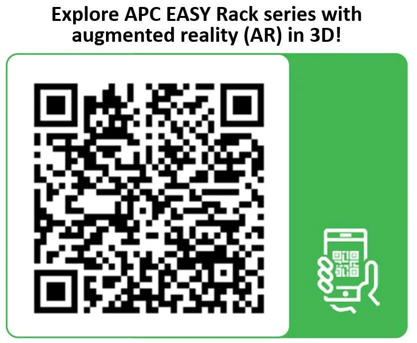 APC Easy Rack 800mm|42U|1100mm with Roof | Side panel |castors |feet and 4 Brackets | No Bottom | black (ER8212)