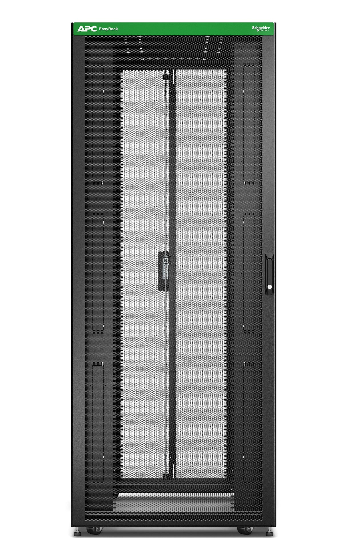 APC Easy Rack 800mm|42U|1200mm with Roof | Side panel |castors |feet and 4 Brackets | No Bottom | black (ER8222)