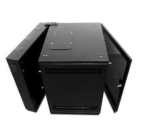APC NetShelter WX 13U w|Threaded Hole Vertical Mounting Rail Glass Front Door Black (AR100)