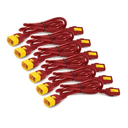 APC Power Cord Kit (6 ea) | Locking | C13 TO C14 | 0.6m | Red (AP8702S-WWX340)