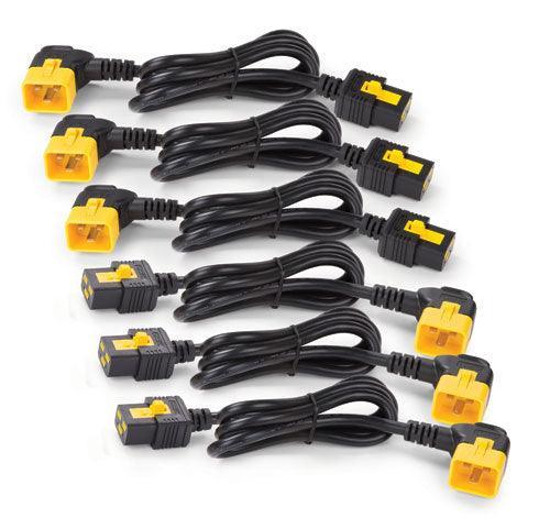 APC Power Cord Kit (6 ea) | Locking | C19 to C20 (90 Degree) | 0.6m (AP8712R)