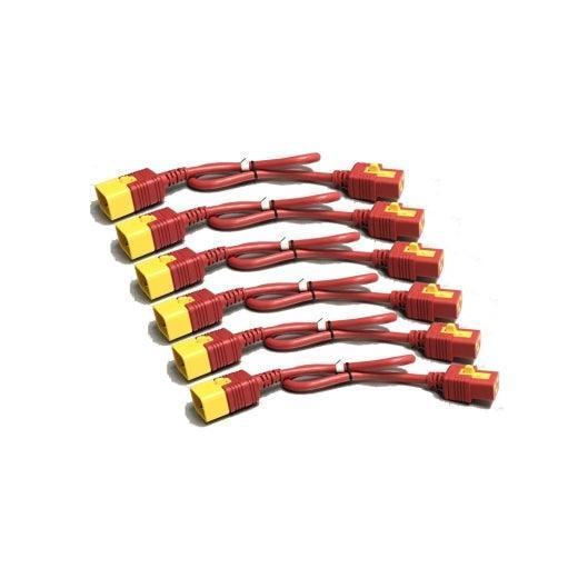 APC Power Cord Kit (6 EA) | Locking | C19 TO C20 | 1.8M | Red (AP8716SX340)