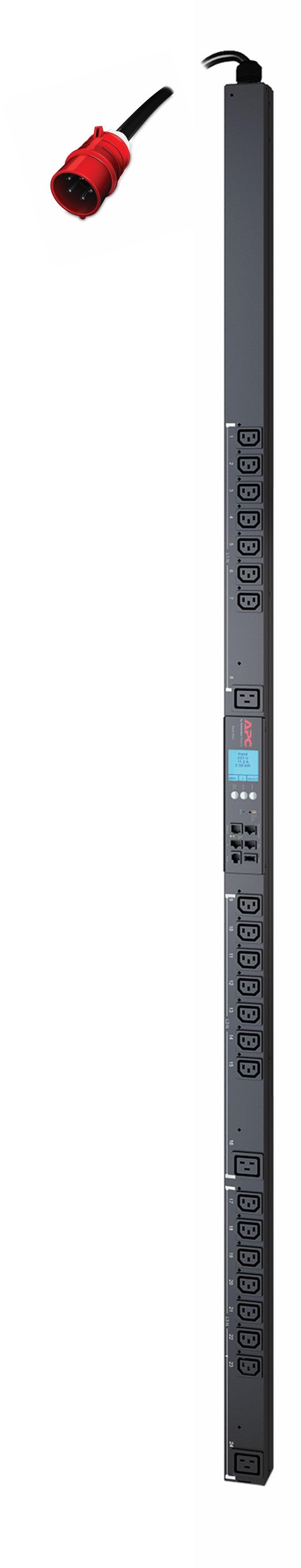 APC Rack PDU 2G | Metered | ZeroU | 11.0kW | 230V | (21) C13 & (3) C19 (AP8681)