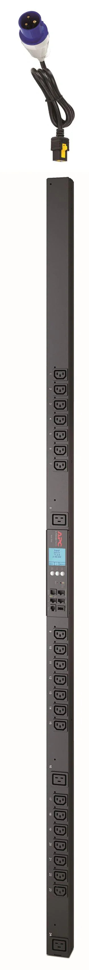 APC Rack PDU 2G | Metered | ZeroU | 16A | 230V | (21) C13 & (3) C19 (AP8659EU3)