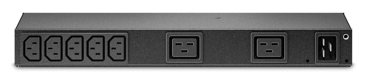 APC Rack PDU | Basic | 0U|1U | 100-240V|20A | 220-240V|16A | (7) C13 | (2) C19 | Black (AP6120A)