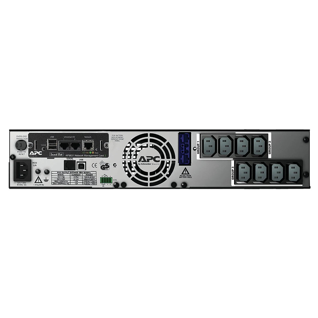 APC Smart-UPS X 1500VA Rack|Tower LCD 230V with Network Card (SMX1500RMI2UNC)