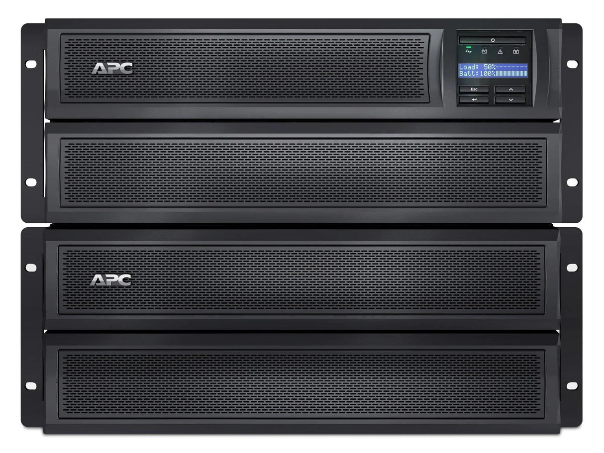 APC Smart-UPS X 3000VA - LCD | 200-240V | 2700 W | 230V | 5% THD | SmartSlot | LED | 645 J | 4U | 38.64kg (SMX3000HV)