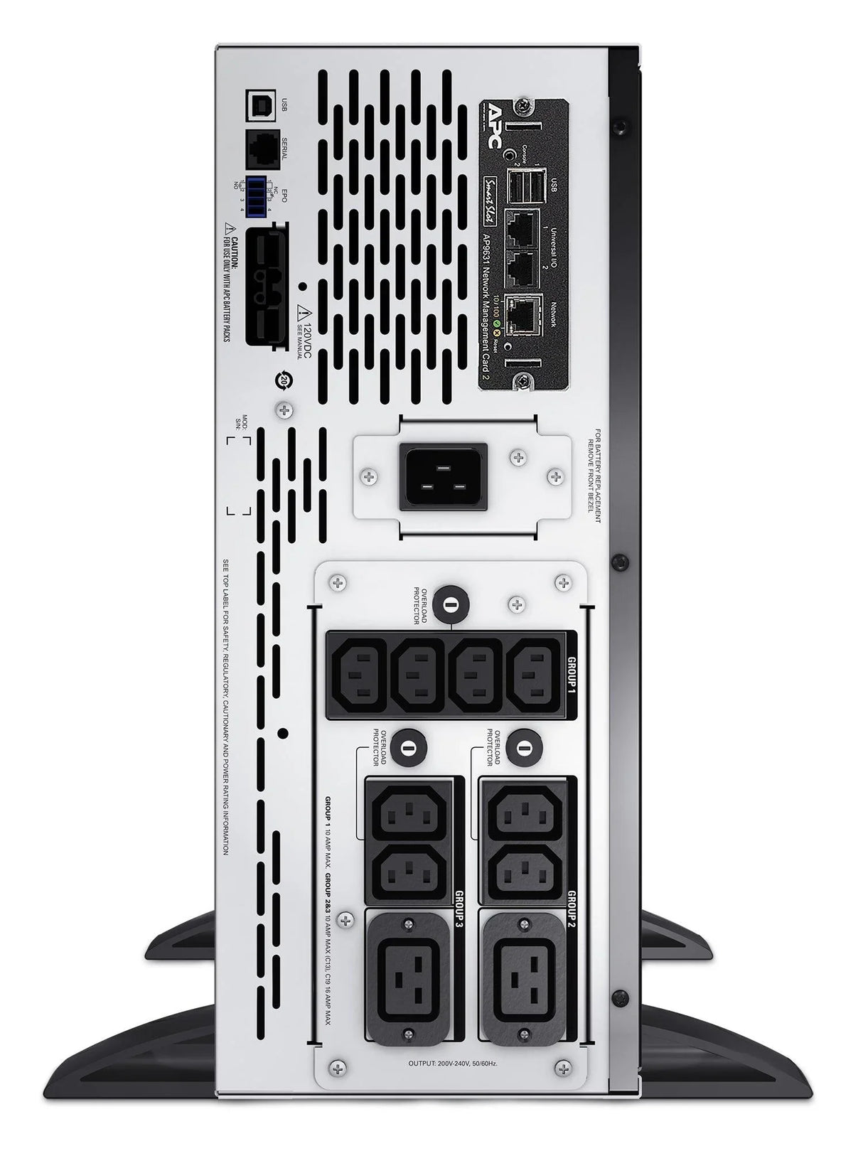 APC Smart-UPS X 3000VA - LCD | 200-240V | 2700 W | 230V | 5% THD | SmartSlot | LED | 645 J | 4U | 38.64kg with Network Card (SMX3000HVNC)