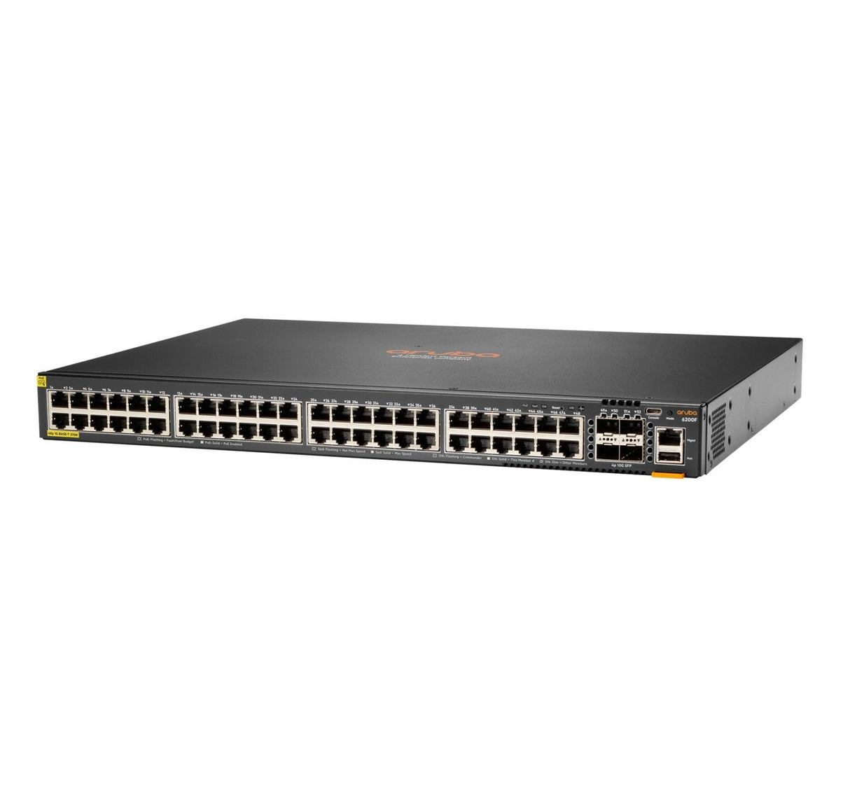 Aruba CX 6200F 48G Class4 PoE 4SFP+ 370W Managed L3 Gigabit Ethernet (10/100/1000) Power over Ethernet (PoE) 1U