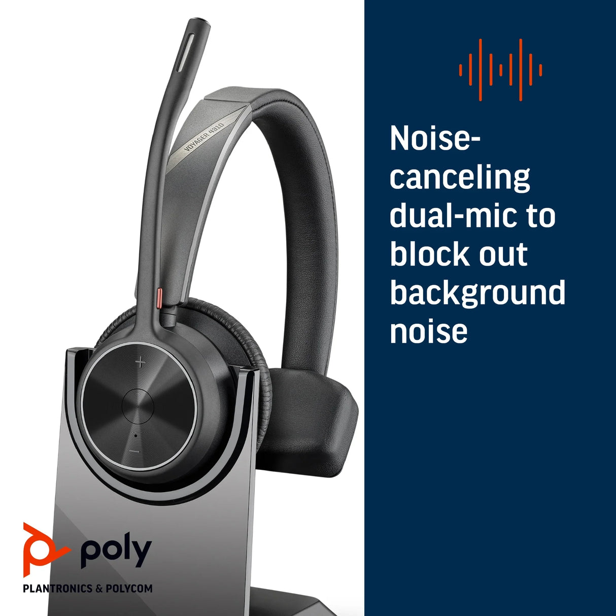 POLY VOYAGER 4310 – Bluetooth / Mono / Office UC – On-Ear Headset