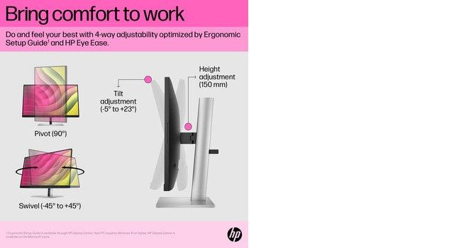 HP E24t G5 computer monitor (23.8") Full HD Touchscreen Black