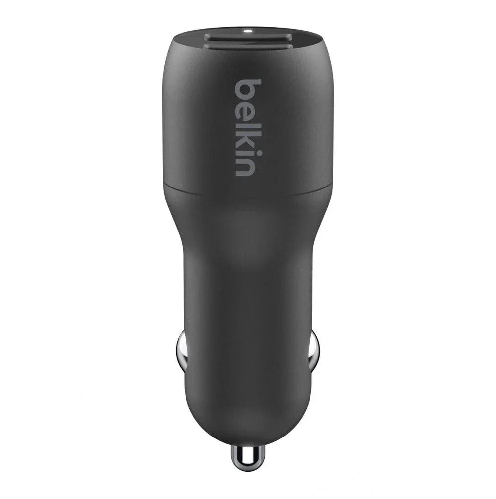 BELKIN BOOST CHARGE – 24W / 2x USB-A / Fast Charge – Car Charger