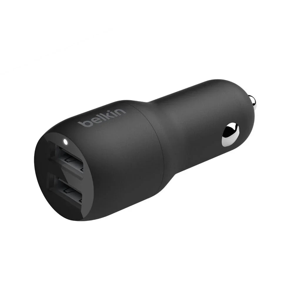 BELKIN BOOST CHARGE – 24W / 2x USB-A / Fast Charge – Car Charger