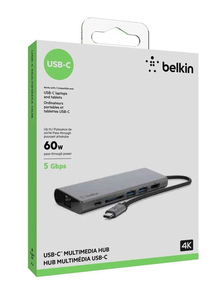 BELKIN F4U092BTSGY – USB-C / 60W PD / Ethernet – Port Replicator