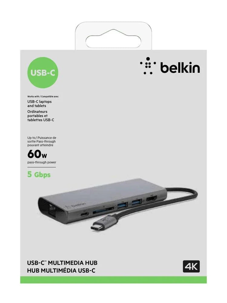 BELKIN F4U092BTSGY – USB-C / 60W PD / Ethernet – Port Replicator