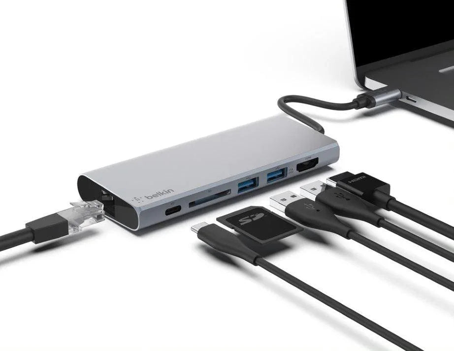 BELKIN F4U092BTSGY – USB-C / 60W PD / Ethernet – Port Replicator